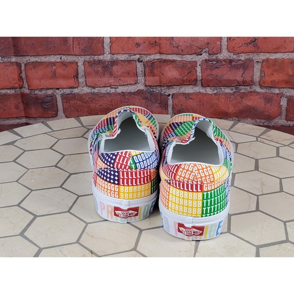New Adult Men Vans X‎ Pride Month Parade Slip-On Sneaker Mens Size 11.5 Rainbow - Picture 8 of 8